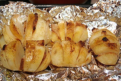 Запеченный картофель с салом