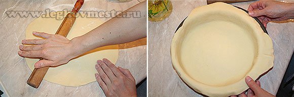 Раскатываем тесто для пирога