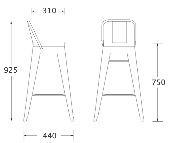 схема барного стула