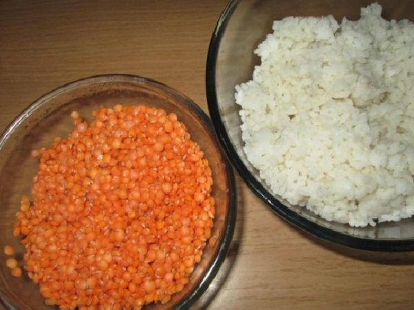 рис и чечевица