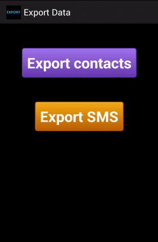 Экспорт контактов через приложение «Экспорт контактов и данных CSV»