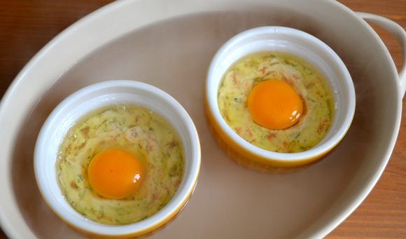 Заготовки для яиц-кокот в форме для запекания