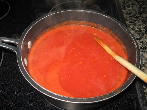 Нагревание томатного сока
