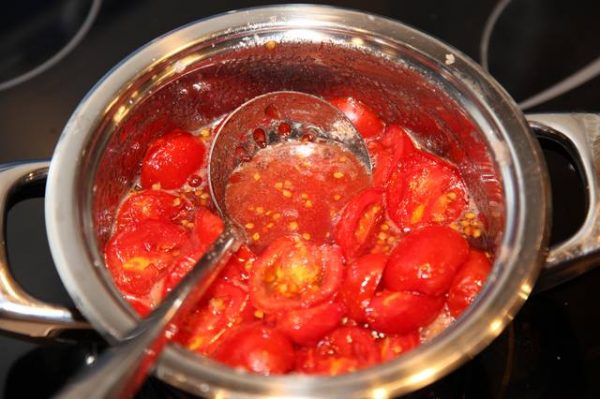 Проваривание томатов