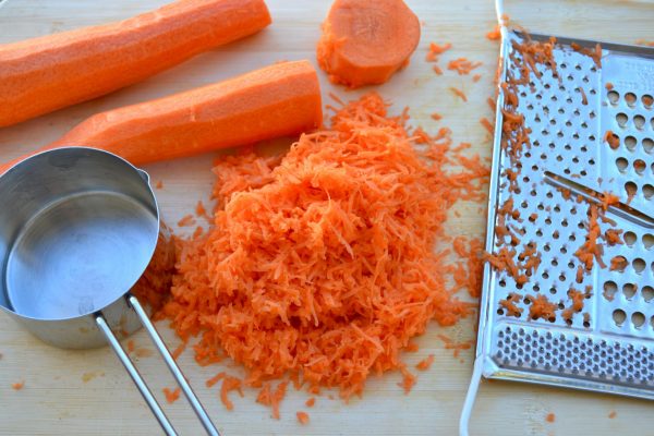Измельчённая на тёрке морковь