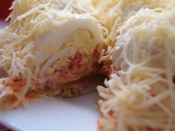 Салат Сугробы пошаговый рецепт с фото и видео (салат, сугроб, пошаговый, рецепт, фото) сугроб