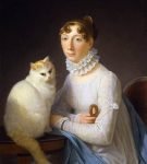 Картина Маргарет Жерар «Дама с кошкой»