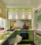 Светло-зелёная кухня