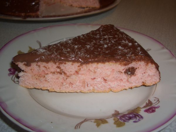 Кисельный пирог с шоколадной глазурью