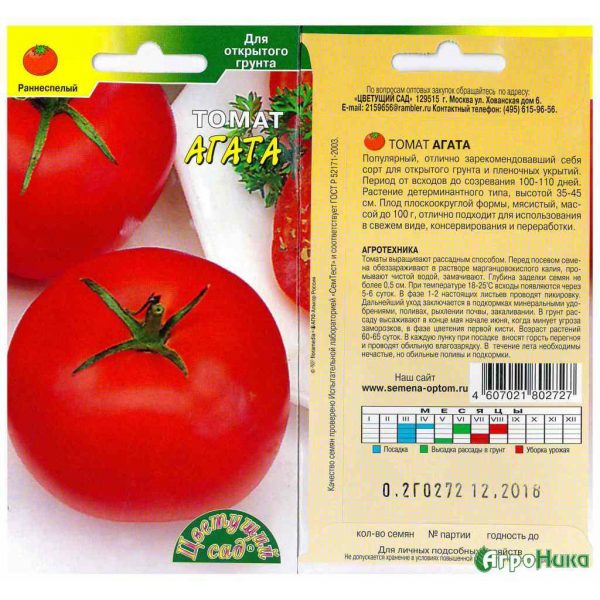 Сорт томатов Агата