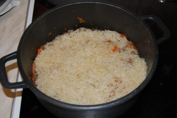 Добавление риса