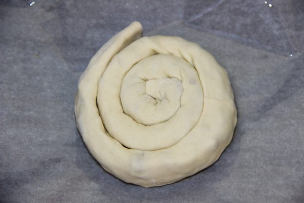 Формирование спирального пирога