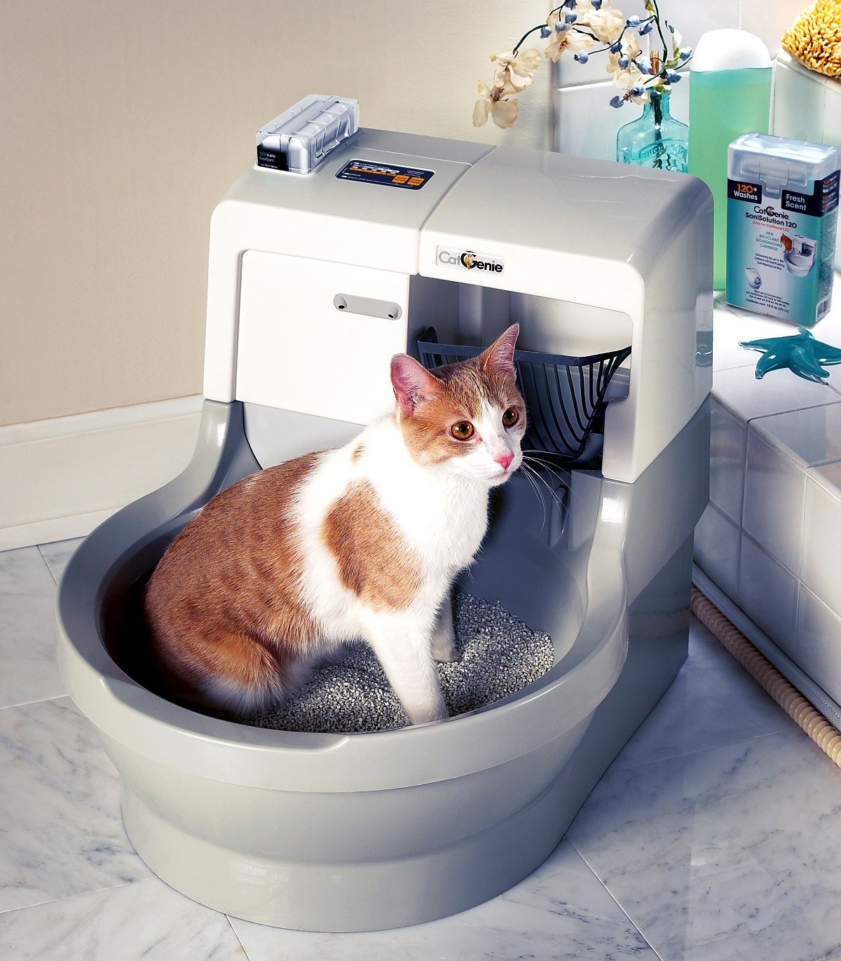 Туалет для кошек отзывы. Автоматический кошачий туалет catgenie. Catgenie 120 автоматический. Унитаз-робот catgenie 120. Автоматический туалет для кошек catgenie 120.