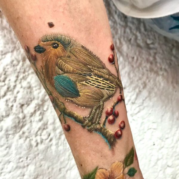 Татуировка, птица