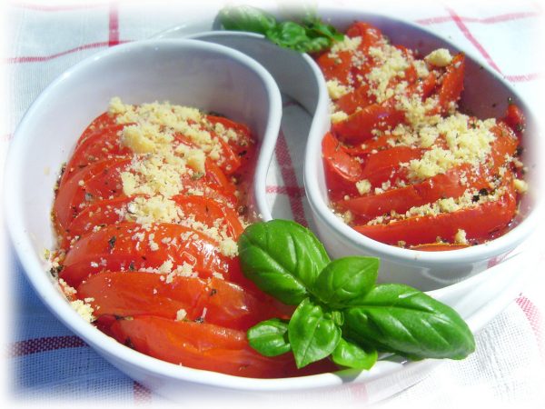 Запечённые томаты с оливковым маслом
