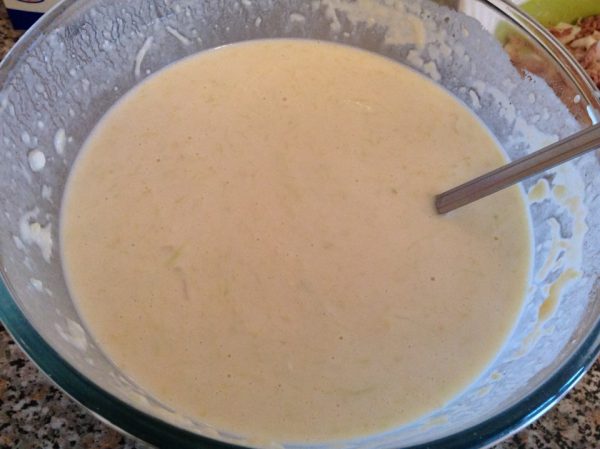 Кабачково-сырное тесто