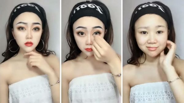 Азиатский чудо-макияж с использованием грима